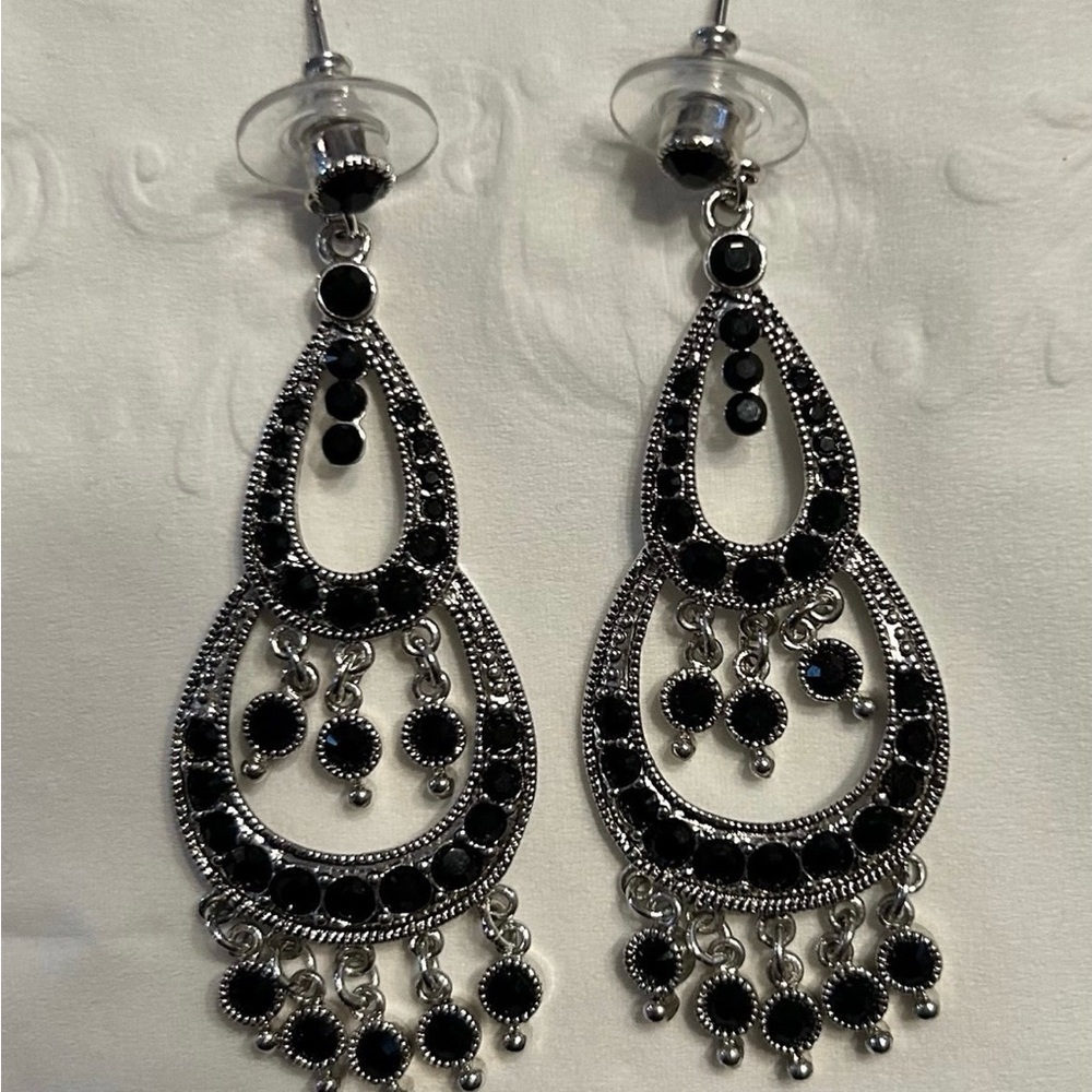 Vintage 1928 Costume Jewerly- Dangle Earrings Set - Picture 2 of 4